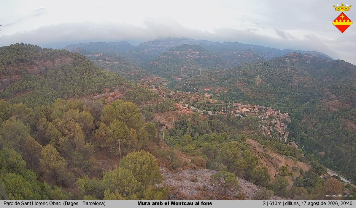 Mura amb el Montcau al fons