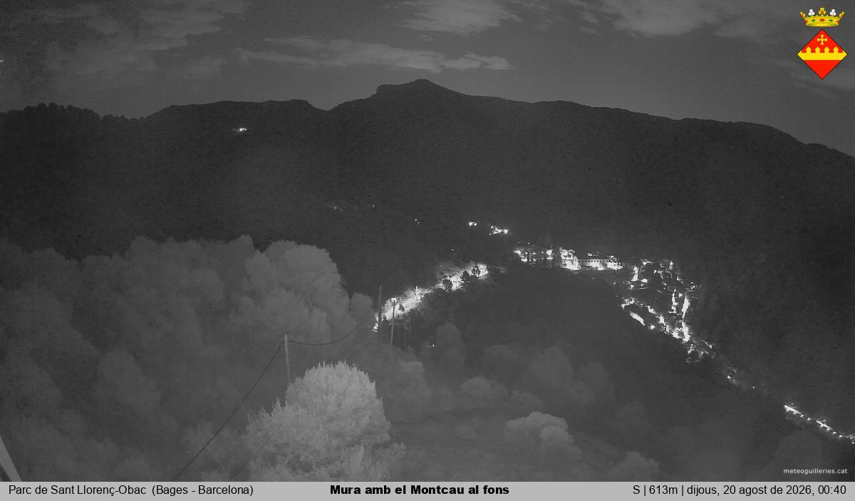 Mura amb el Montcau al fons