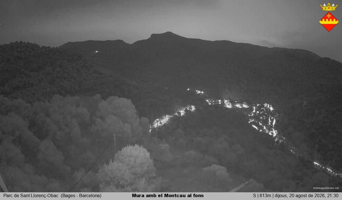 Mura amb el Montcau al fons