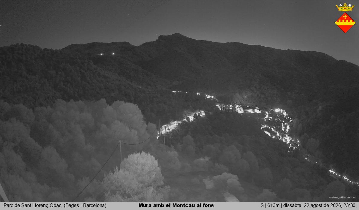 Mura amb el Montcau al fons