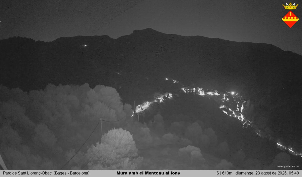 Mura amb el Montcau al fons