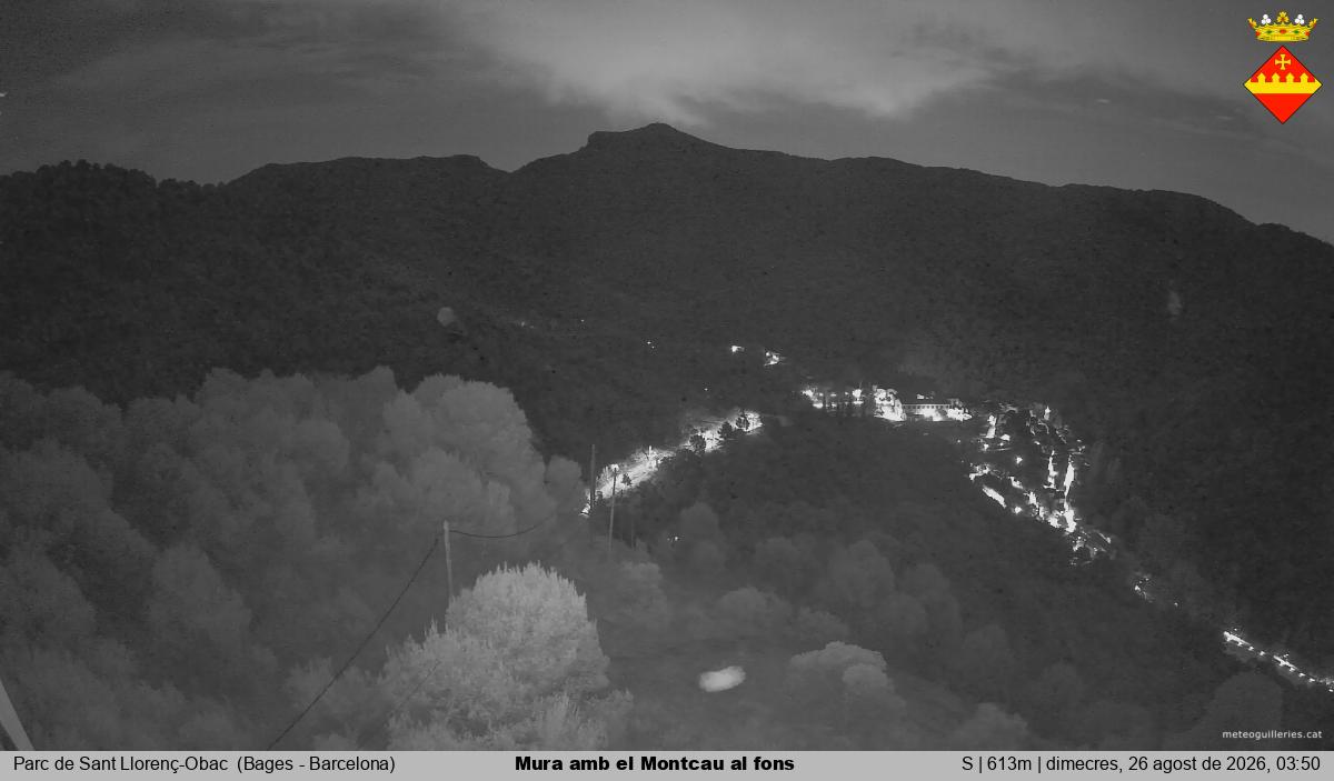 Mura amb el Montcau al fons