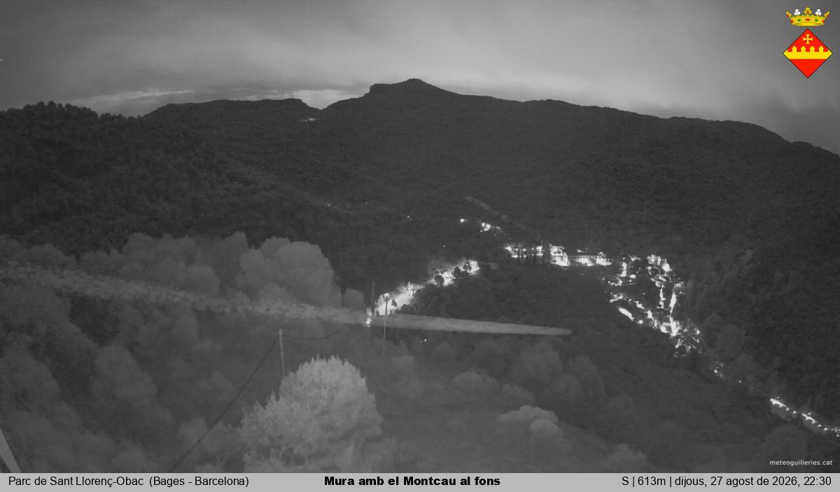 Mura amb el Montcau al fons