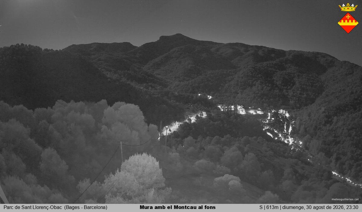 Mura amb el Montcau al fons
