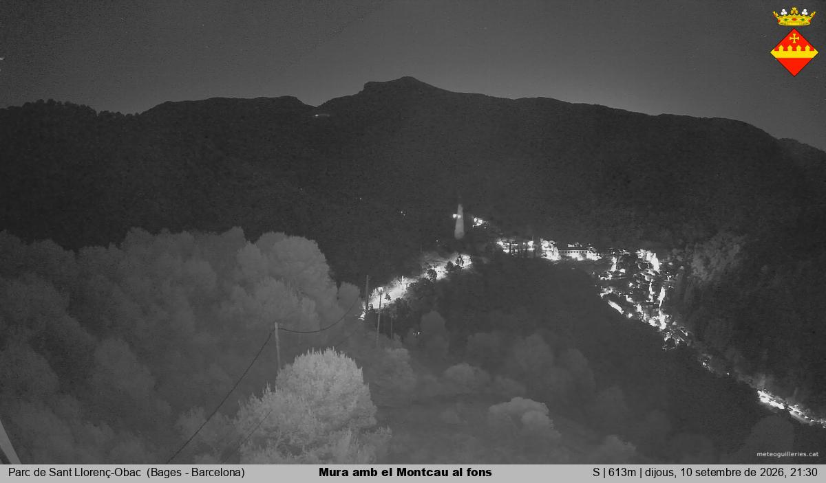 Mura amb el Montcau al fons
