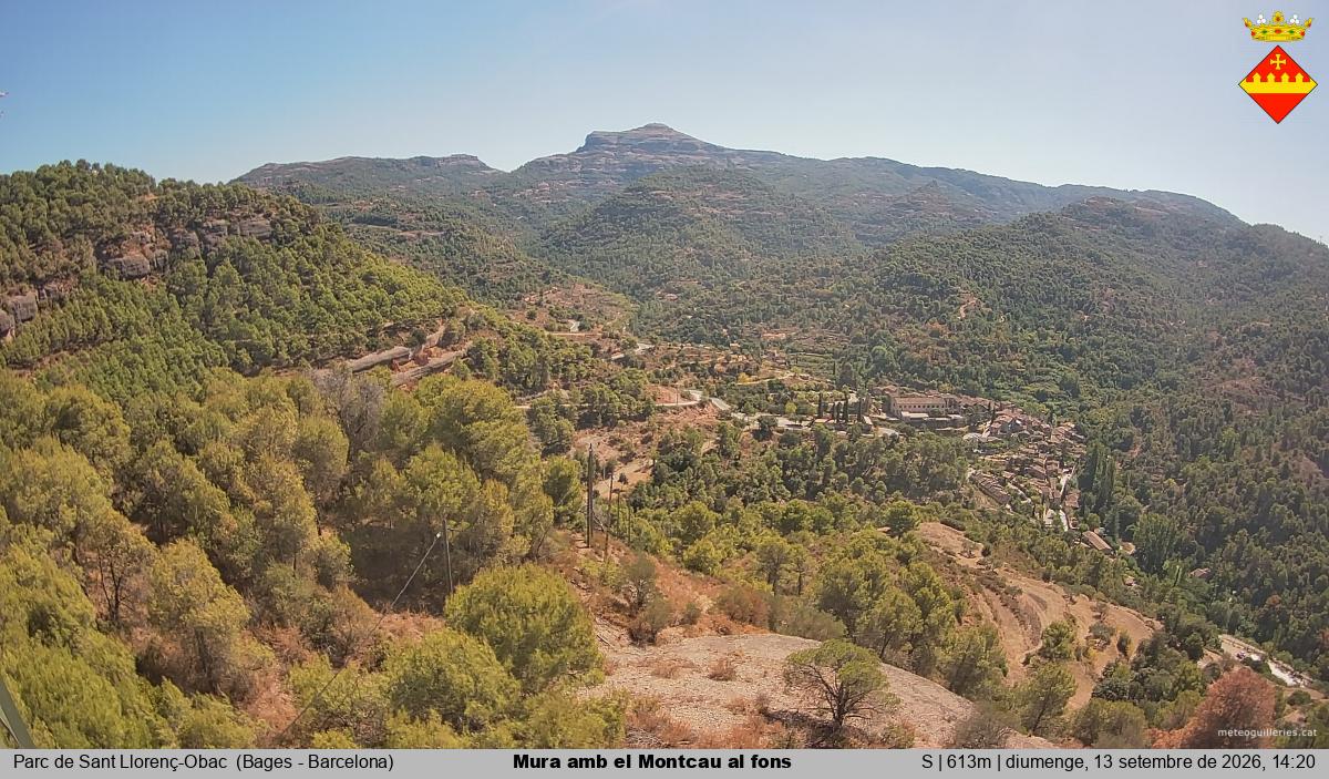 Mura amb el Montcau al fons