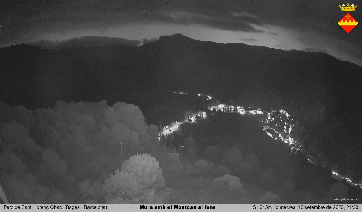 Mura amb el Montcau al fons