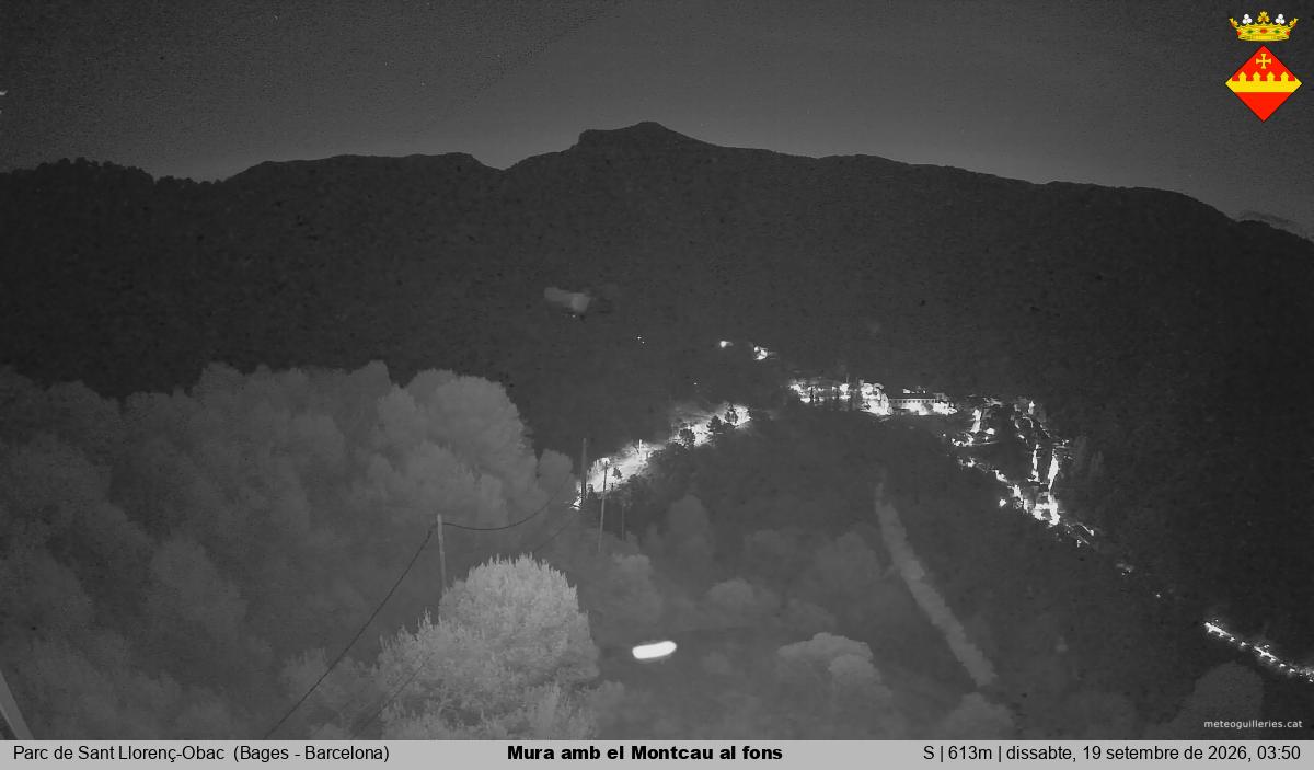 Mura amb el Montcau al fons