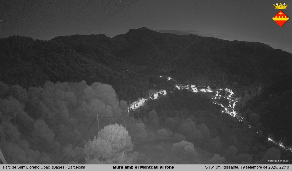 Mura amb el Montcau al fons