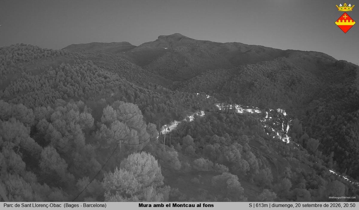 Mura amb el Montcau al fons