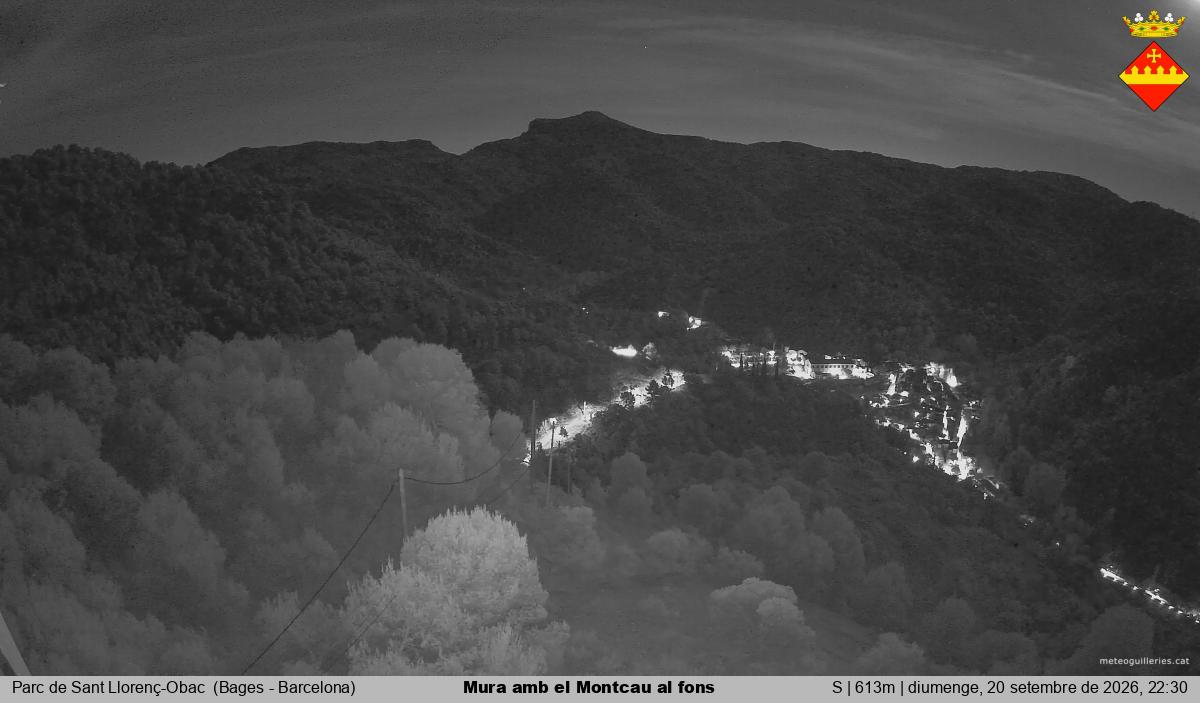Mura amb el Montcau al fons