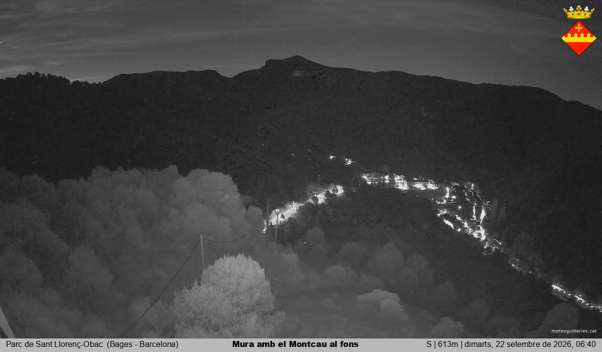 Mura amb el Montcau al fons