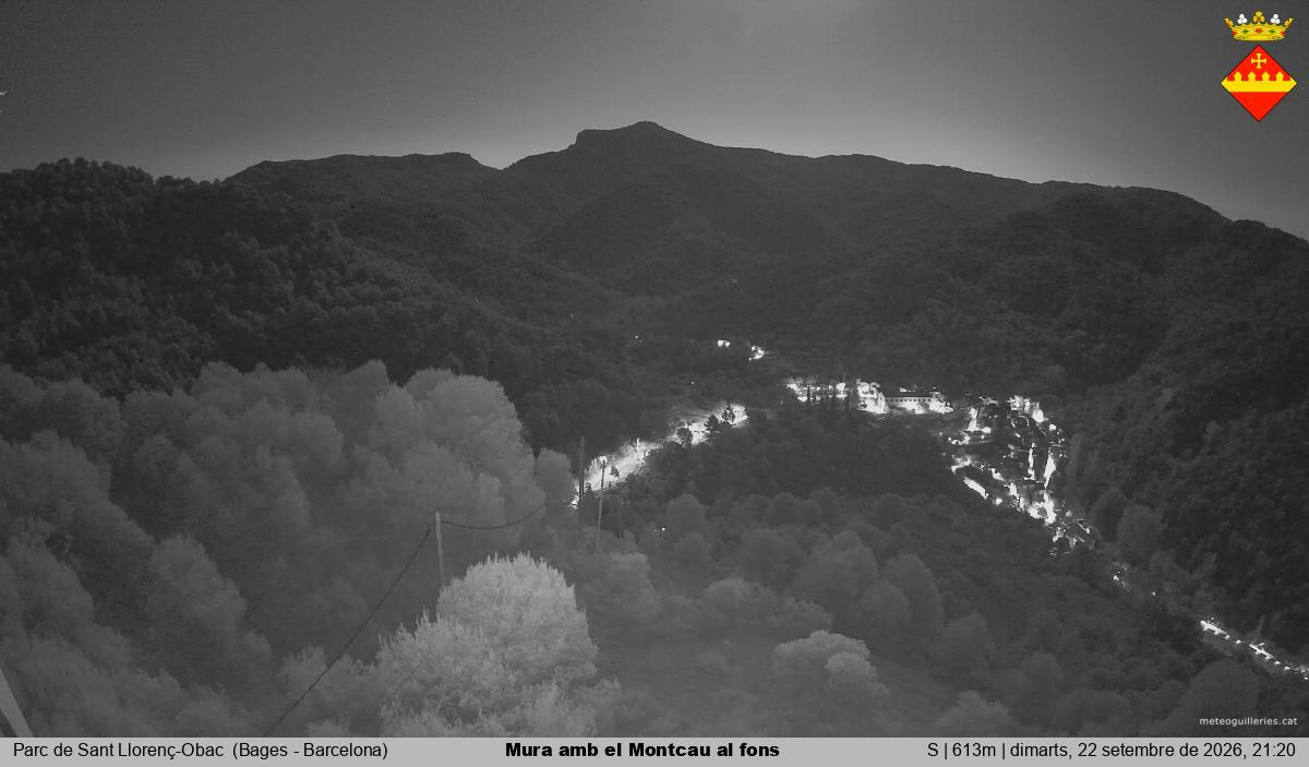 Mura amb el Montcau al fons