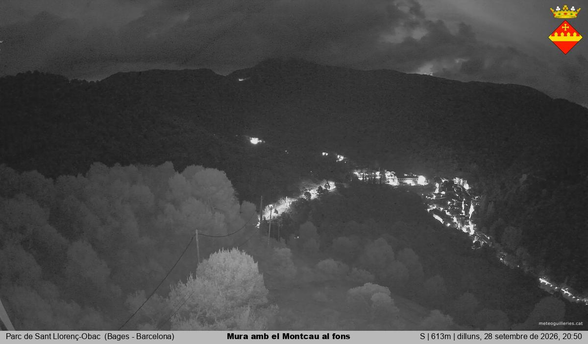 Mura amb el Montcau al fons