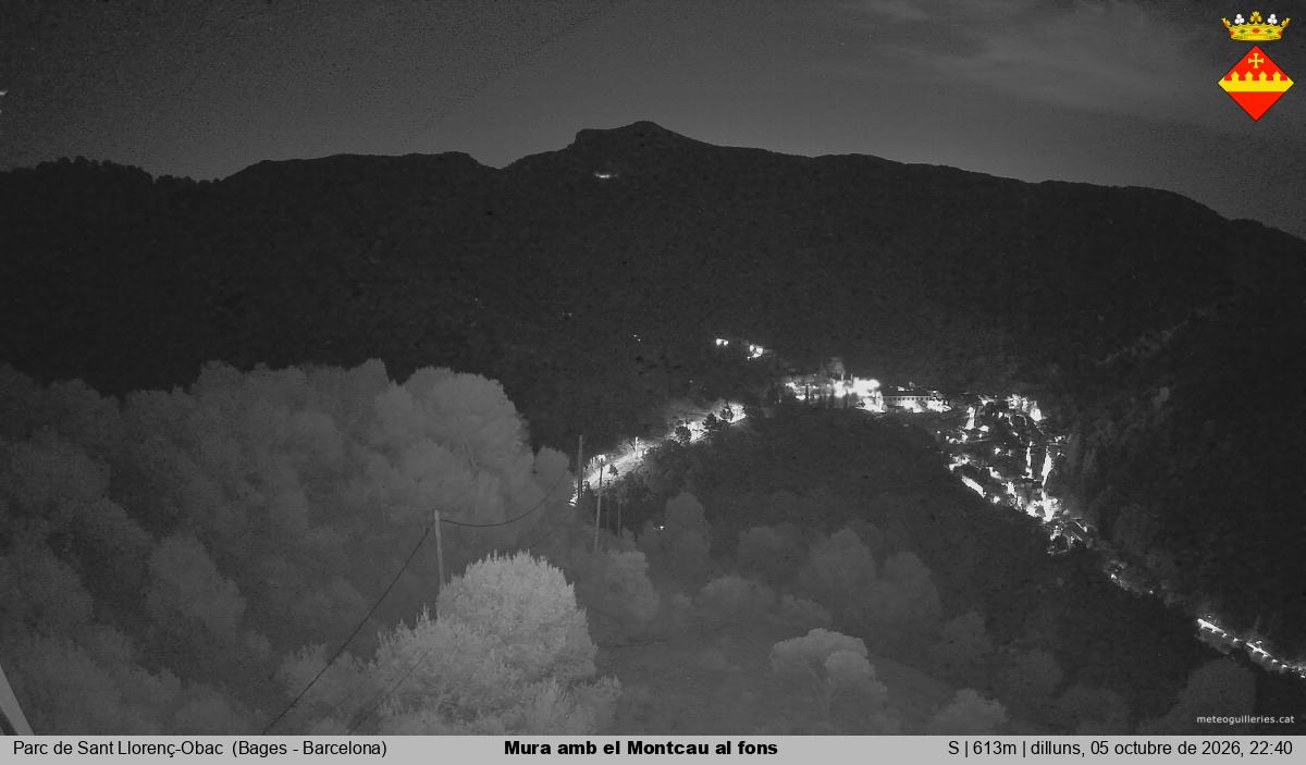 Mura amb el Montcau al fons