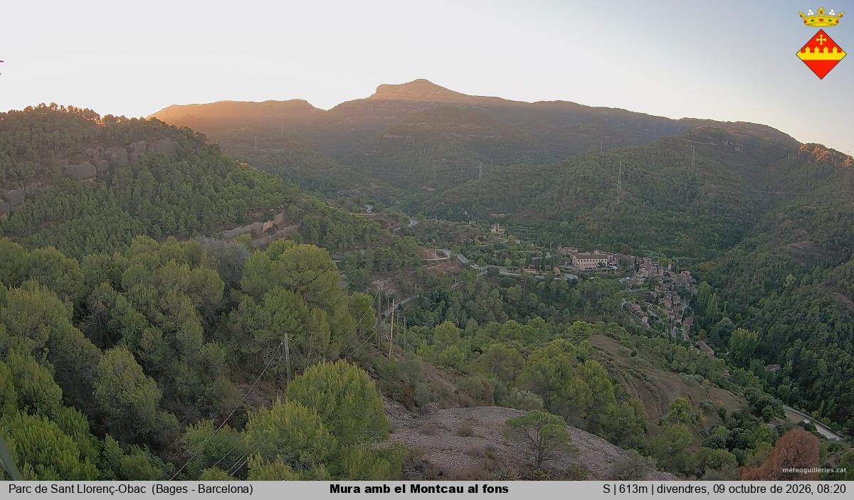 Mura amb el Montcau al fons