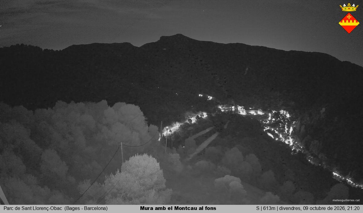 Mura amb el Montcau al fons