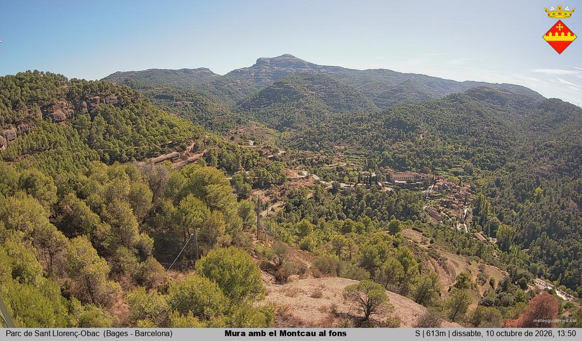 Mura amb el Montcau al fons