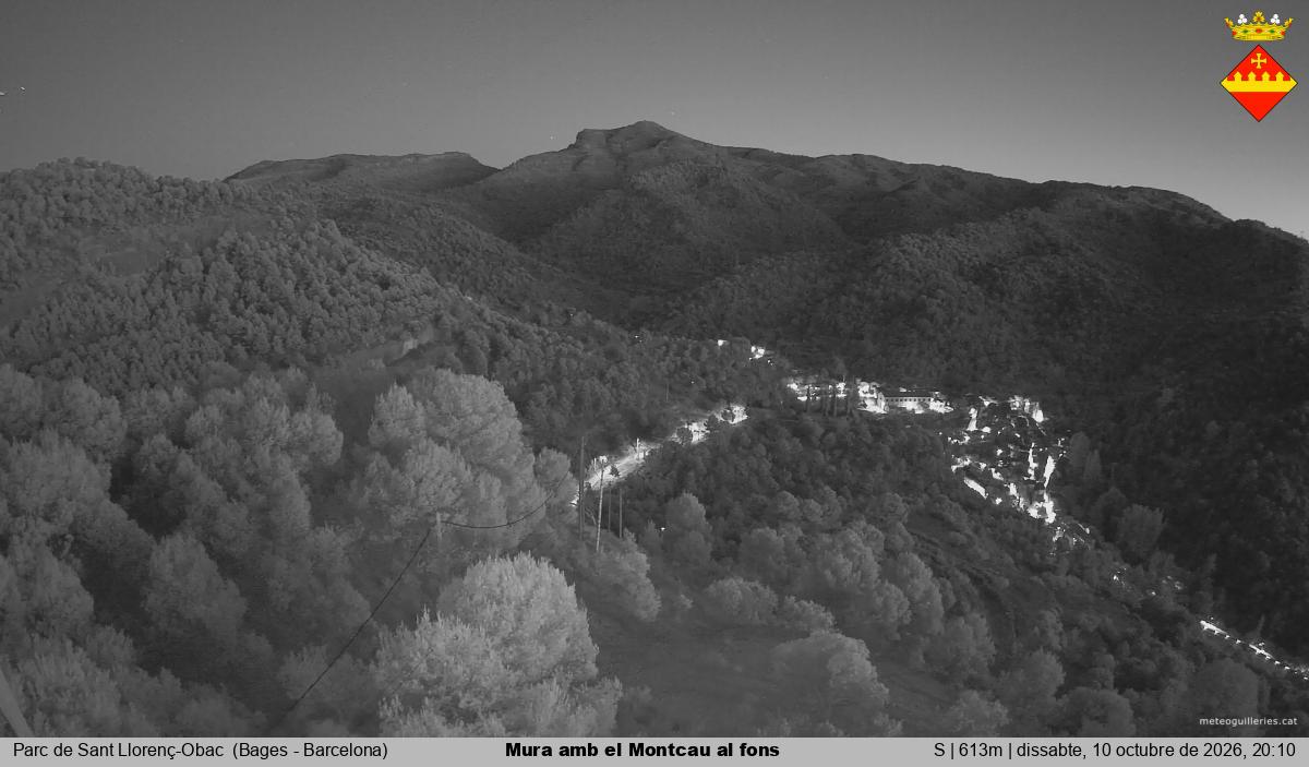 Mura amb el Montcau al fons