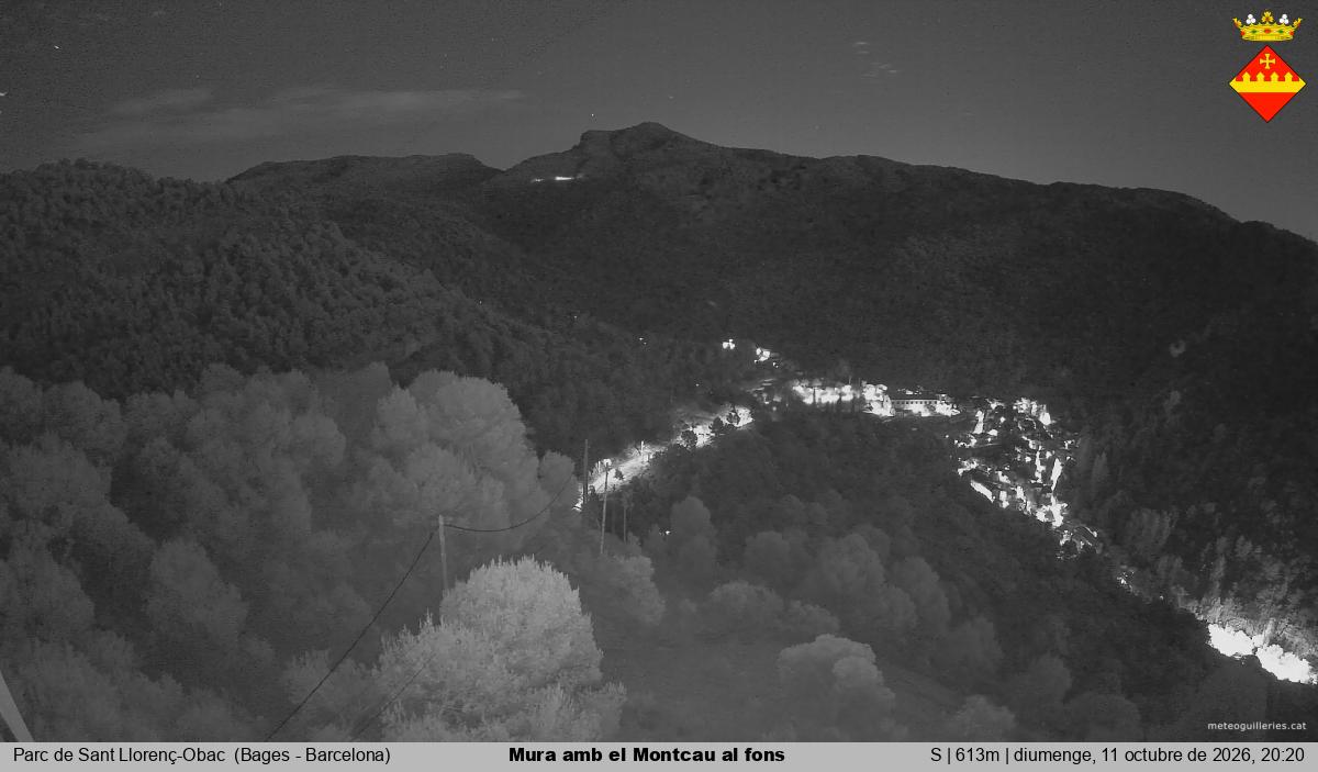 Mura amb el Montcau al fons