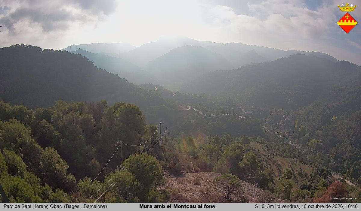 Mura amb el Montcau al fons