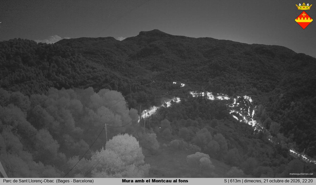 Mura amb el Montcau al fons