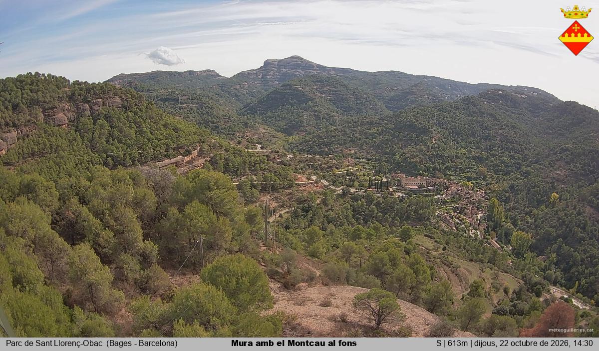 Mura amb el Montcau al fons