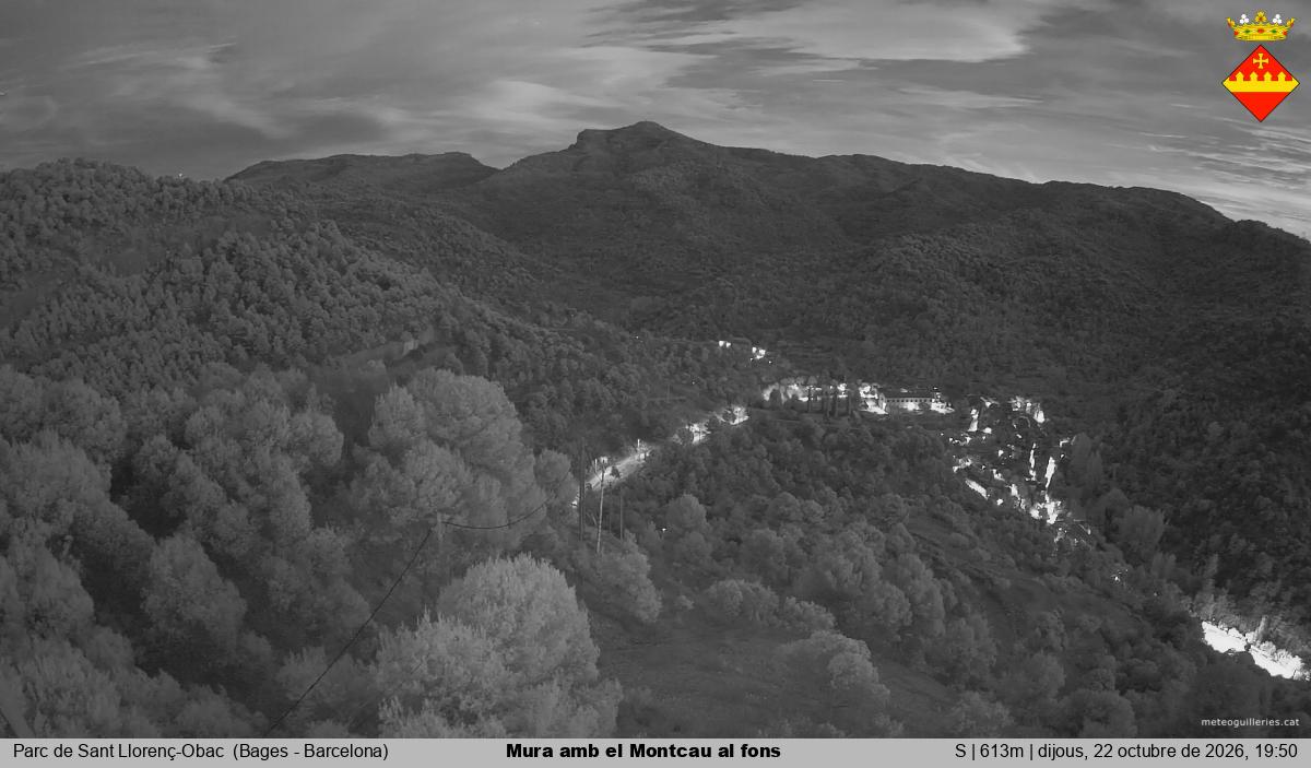 Mura amb el Montcau al fons