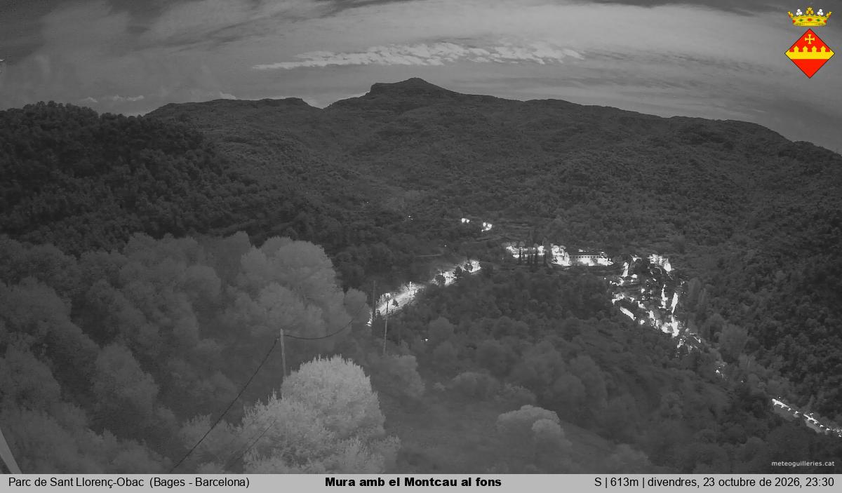 Mura amb el Montcau al fons
