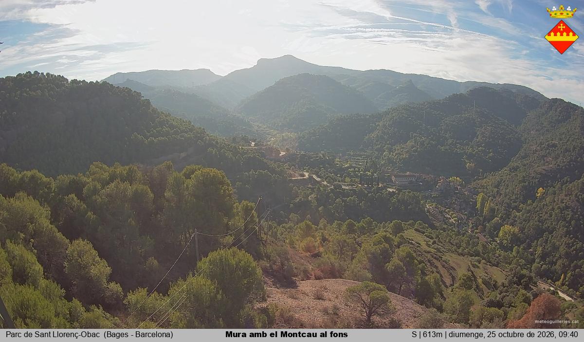 Mura amb el Montcau al fons