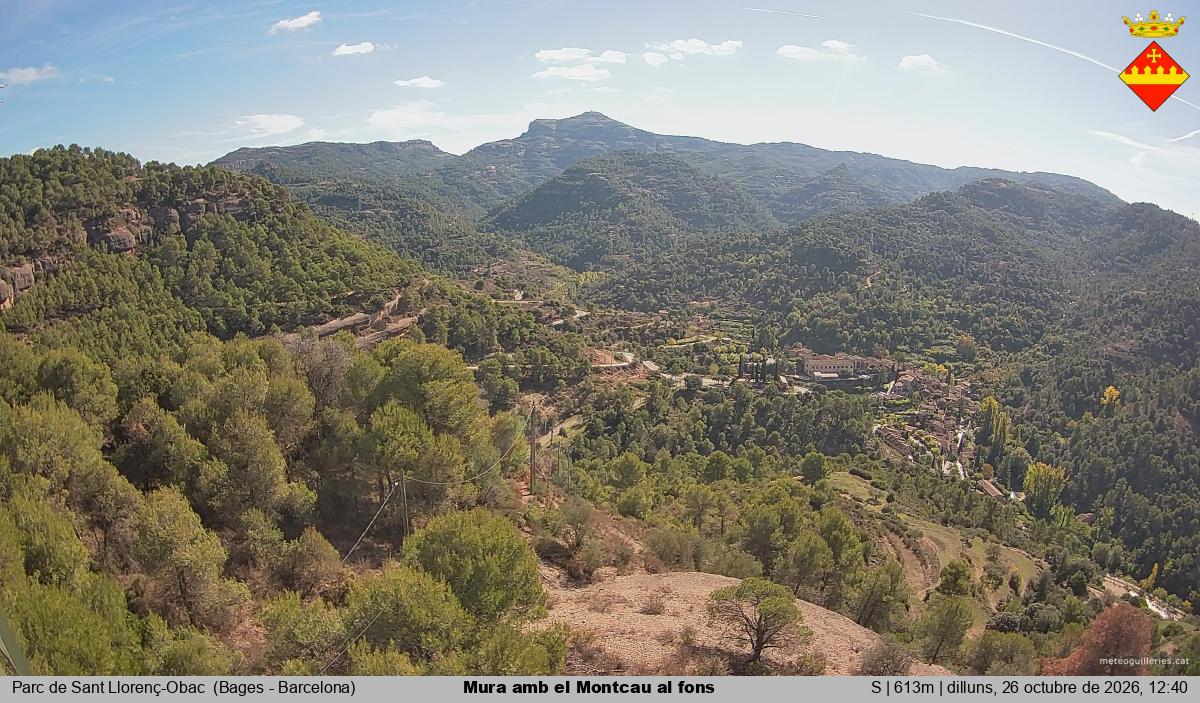 Mura amb el Montcau al fons