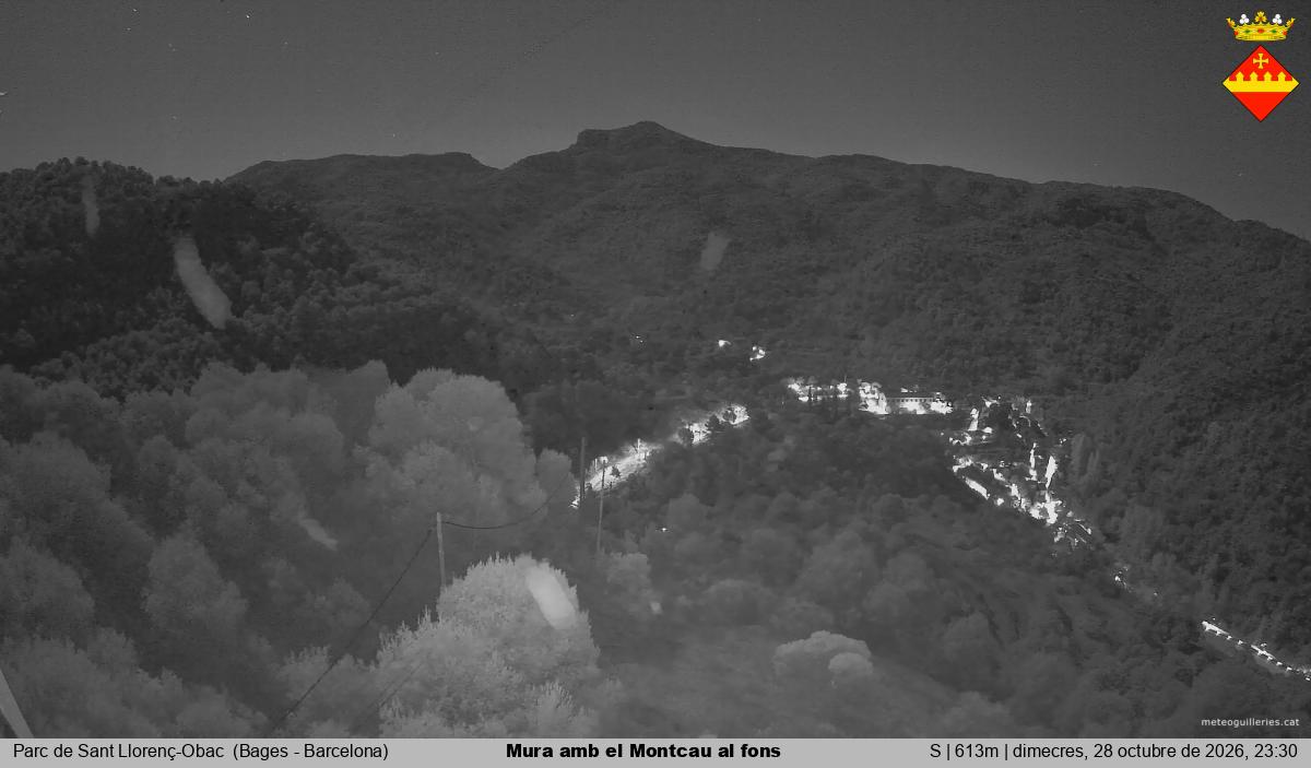 Mura amb el Montcau al fons