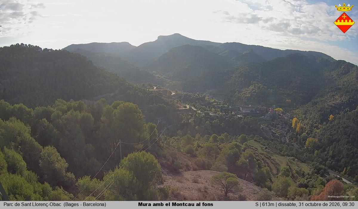 Mura amb el Montcau al fons