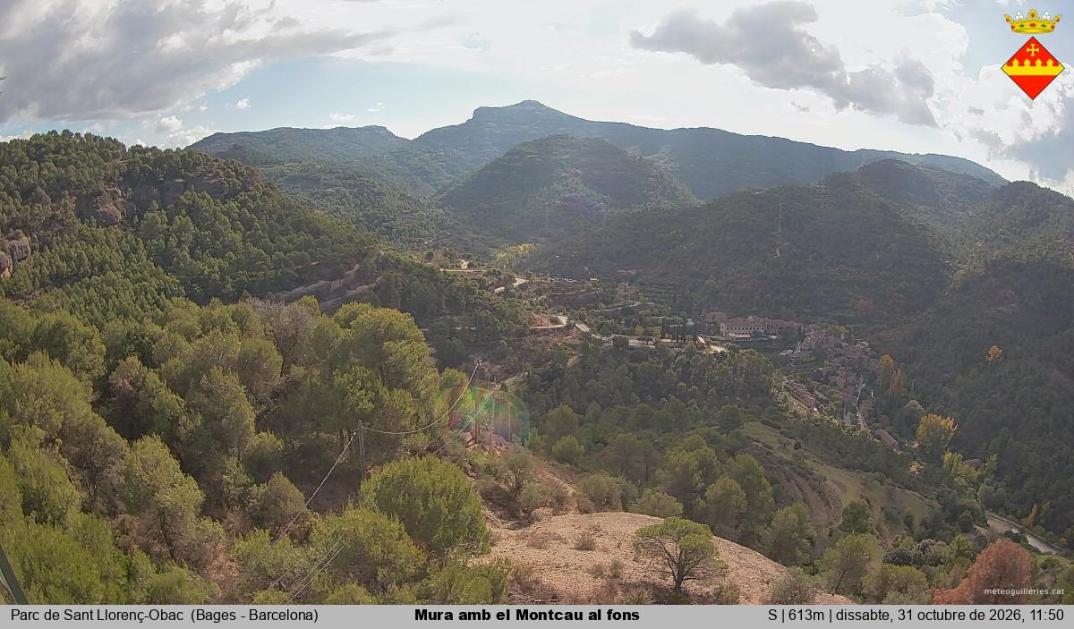 Mura amb el Montcau al fons