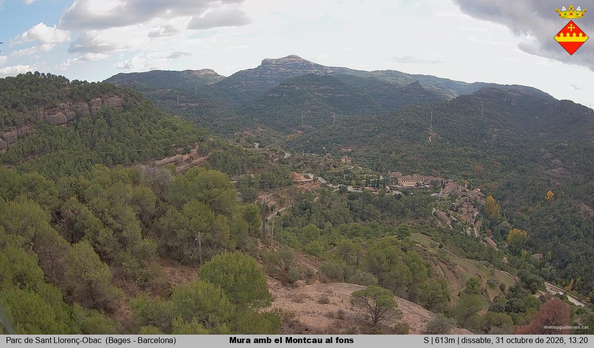 Mura amb el Montcau al fons
