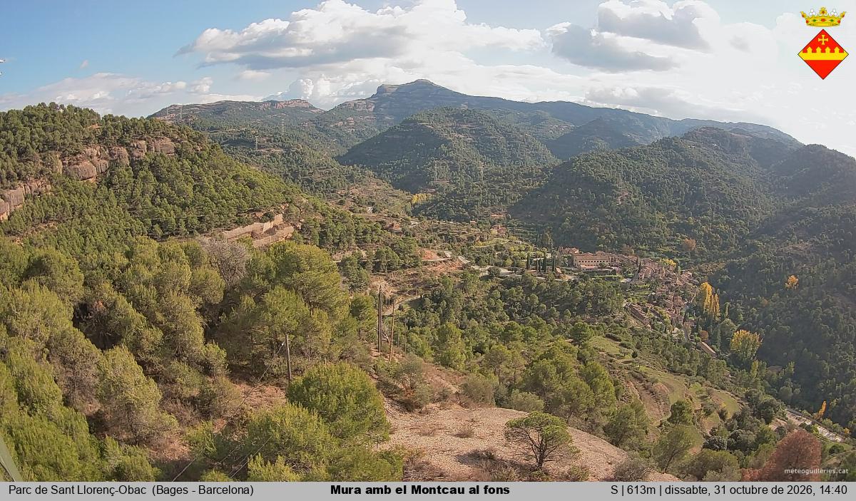 Mura amb el Montcau al fons