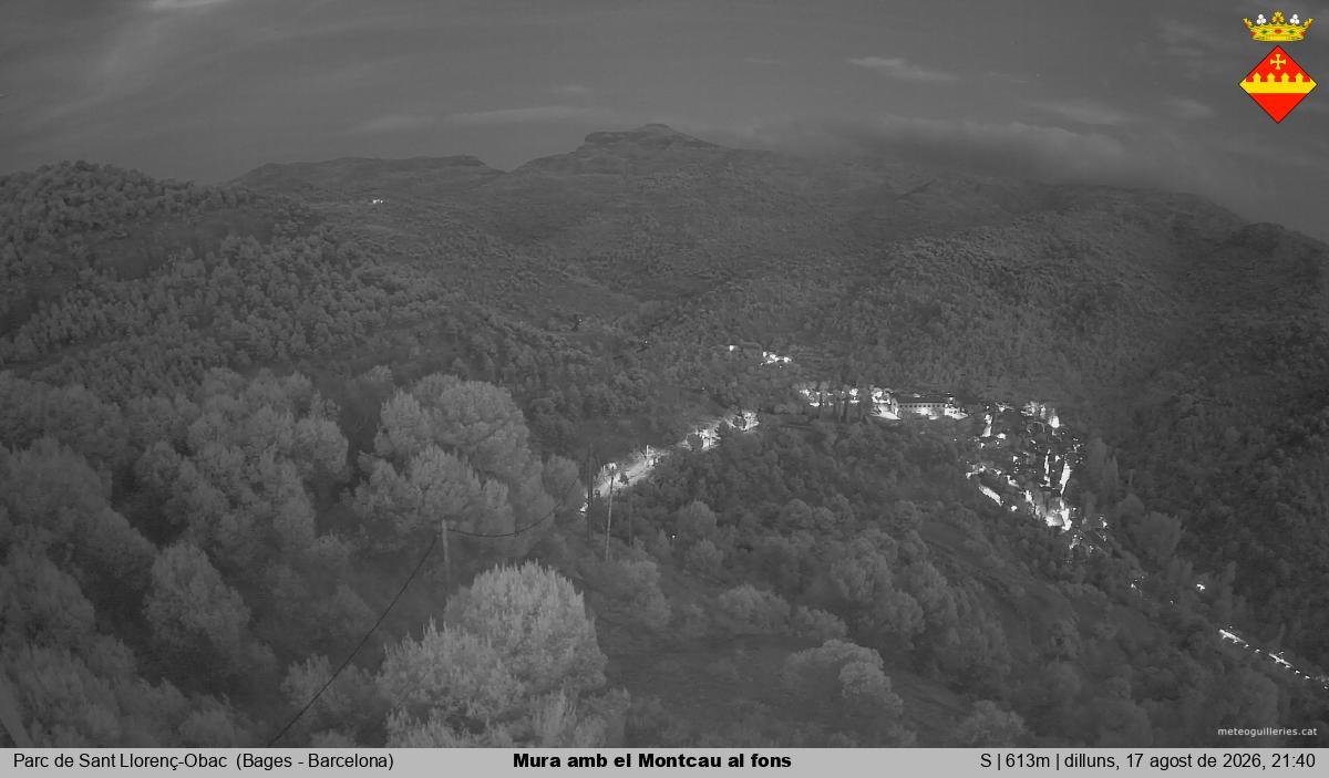 Mura amb el Montcau al fons