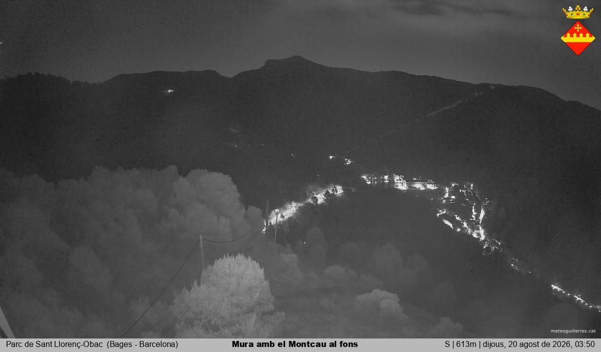 Mura amb el Montcau al fons