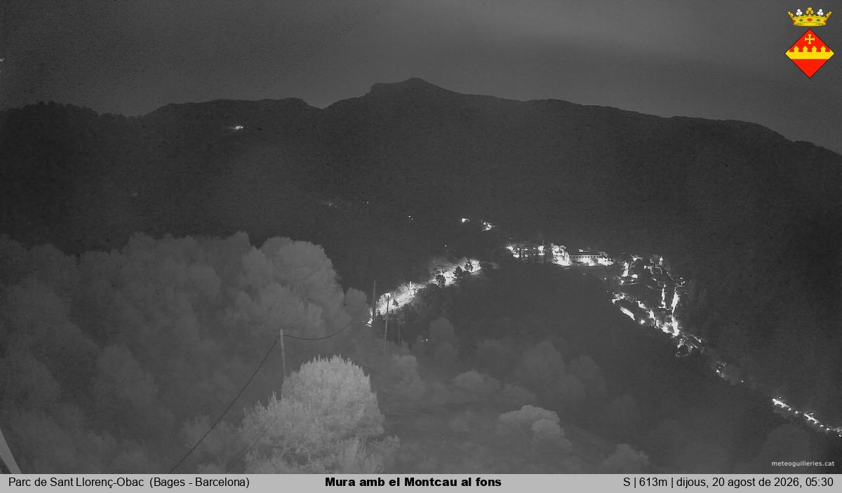 Mura amb el Montcau al fons