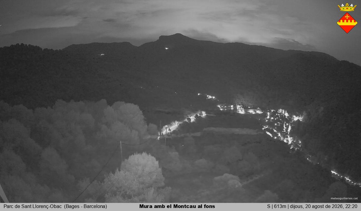 Mura amb el Montcau al fons