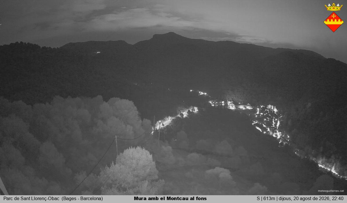 Mura amb el Montcau al fons