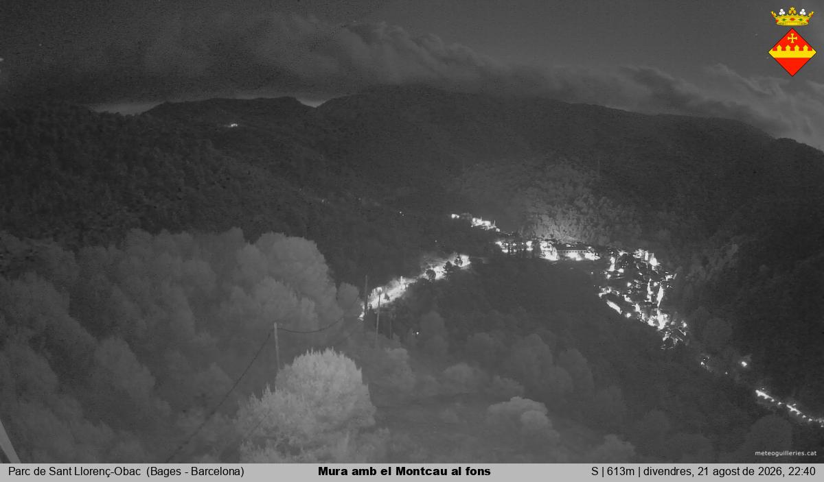 Mura amb el Montcau al fons