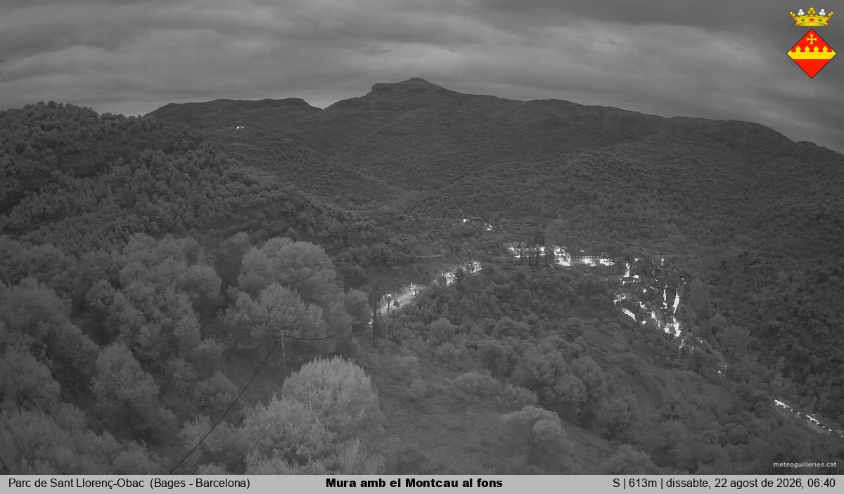 Mura amb el Montcau al fons