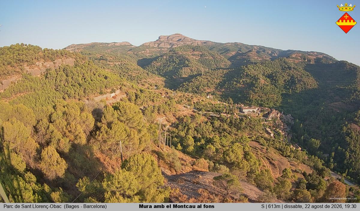 Mura amb el Montcau al fons