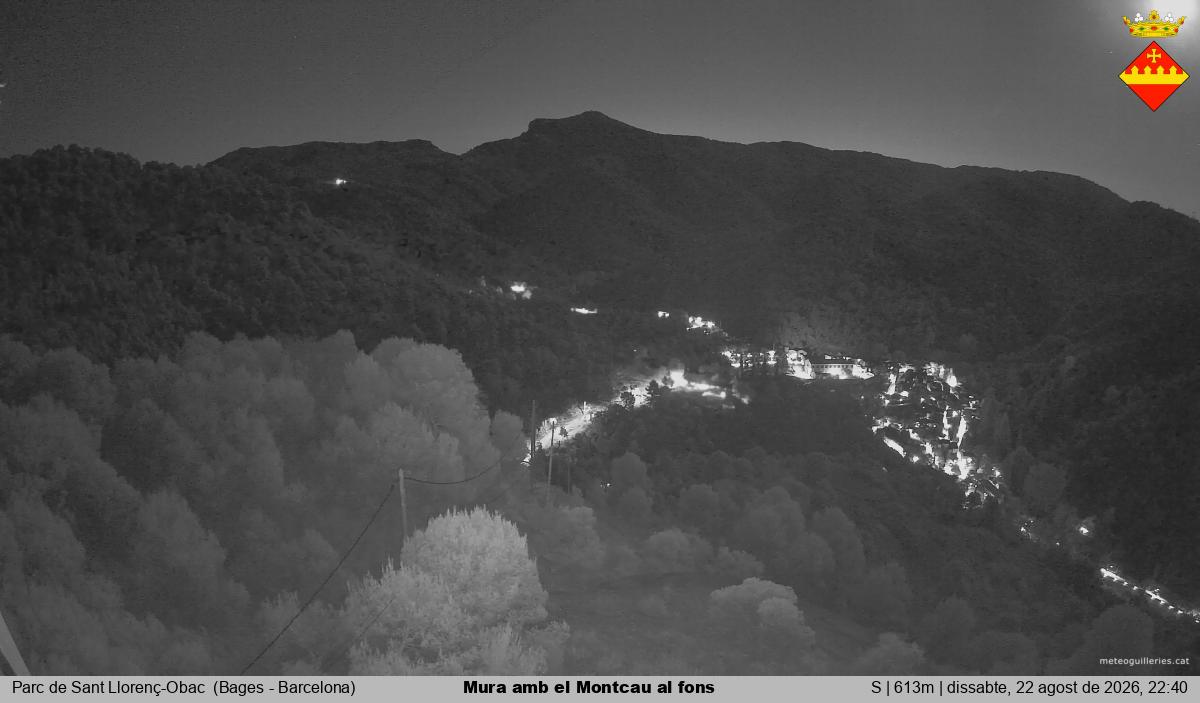 Mura amb el Montcau al fons