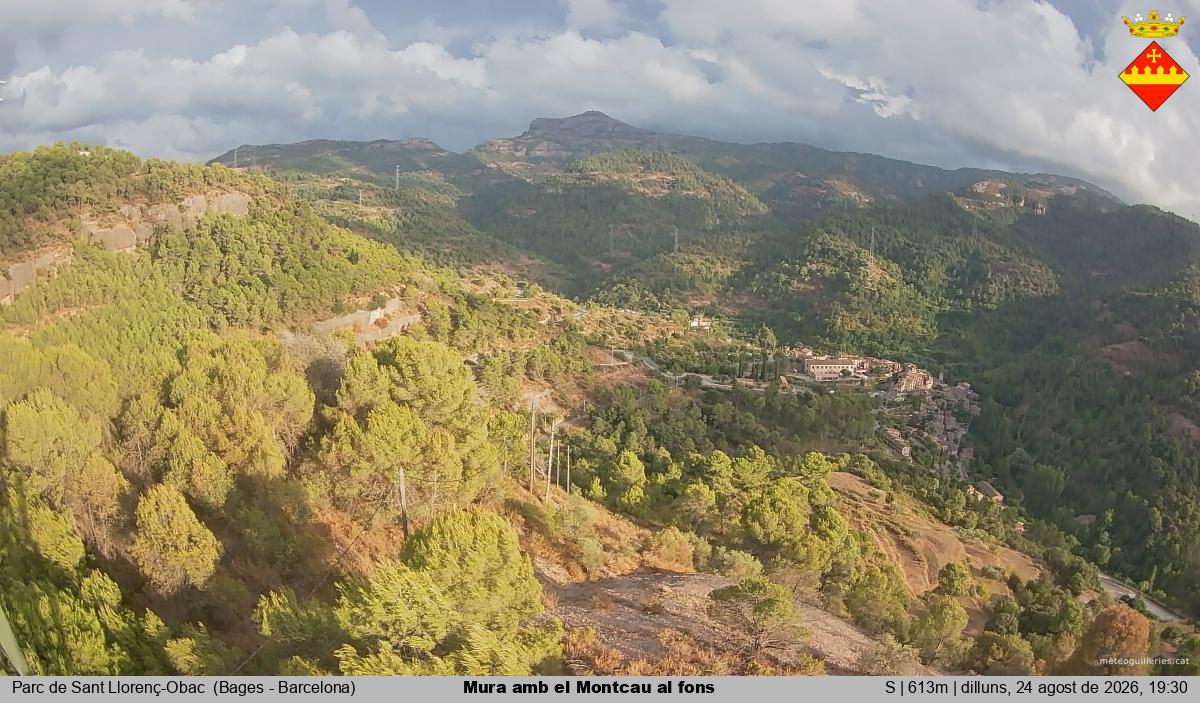 Mura amb el Montcau al fons