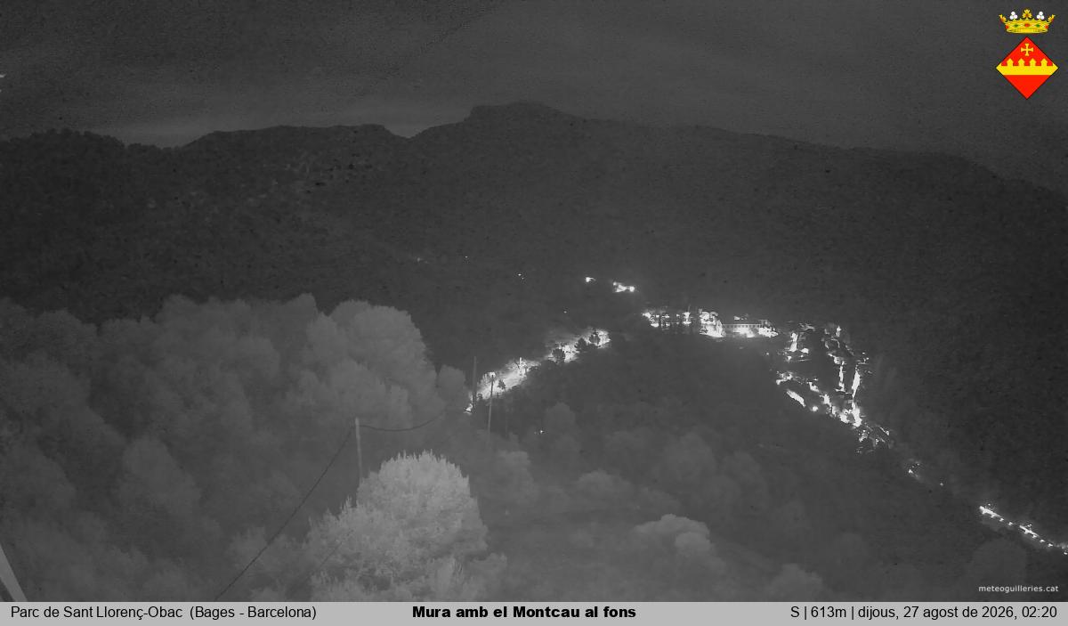Mura amb el Montcau al fons