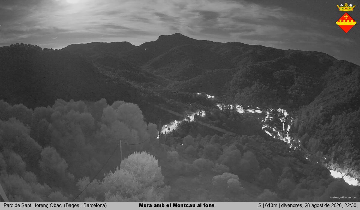Mura amb el Montcau al fons