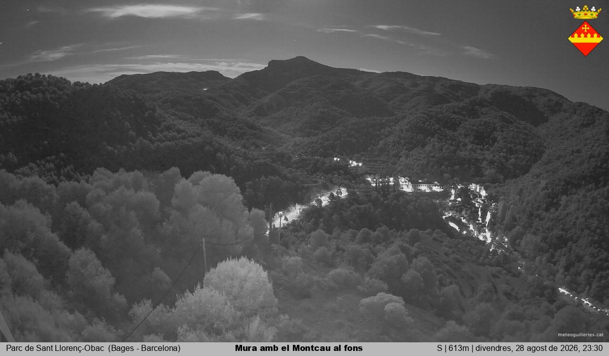 Mura amb el Montcau al fons