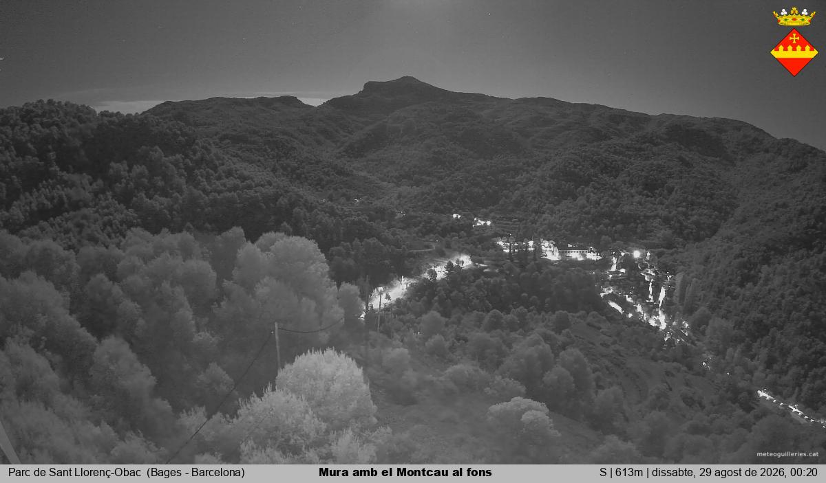 Mura amb el Montcau al fons
